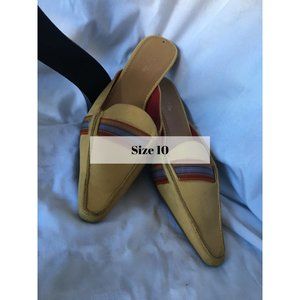 Unisa Yellow - Gold Mules | Size 10